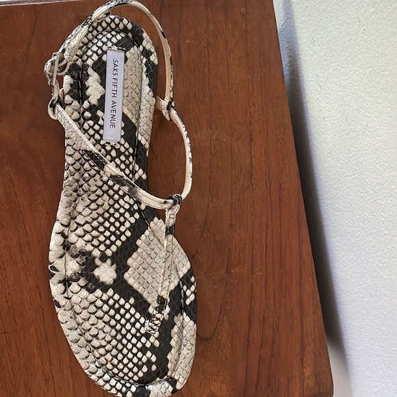 Saks Fifth Avenue Snakeskin Print Sandals - Picture 10 of 14